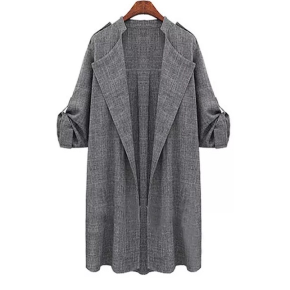 Oversized Loose Fit Jacket Coat Drape - Picture 2 of 4
